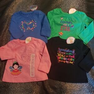 NWT! (4) Baby long sleeve shirts 💕 6 to 12 months